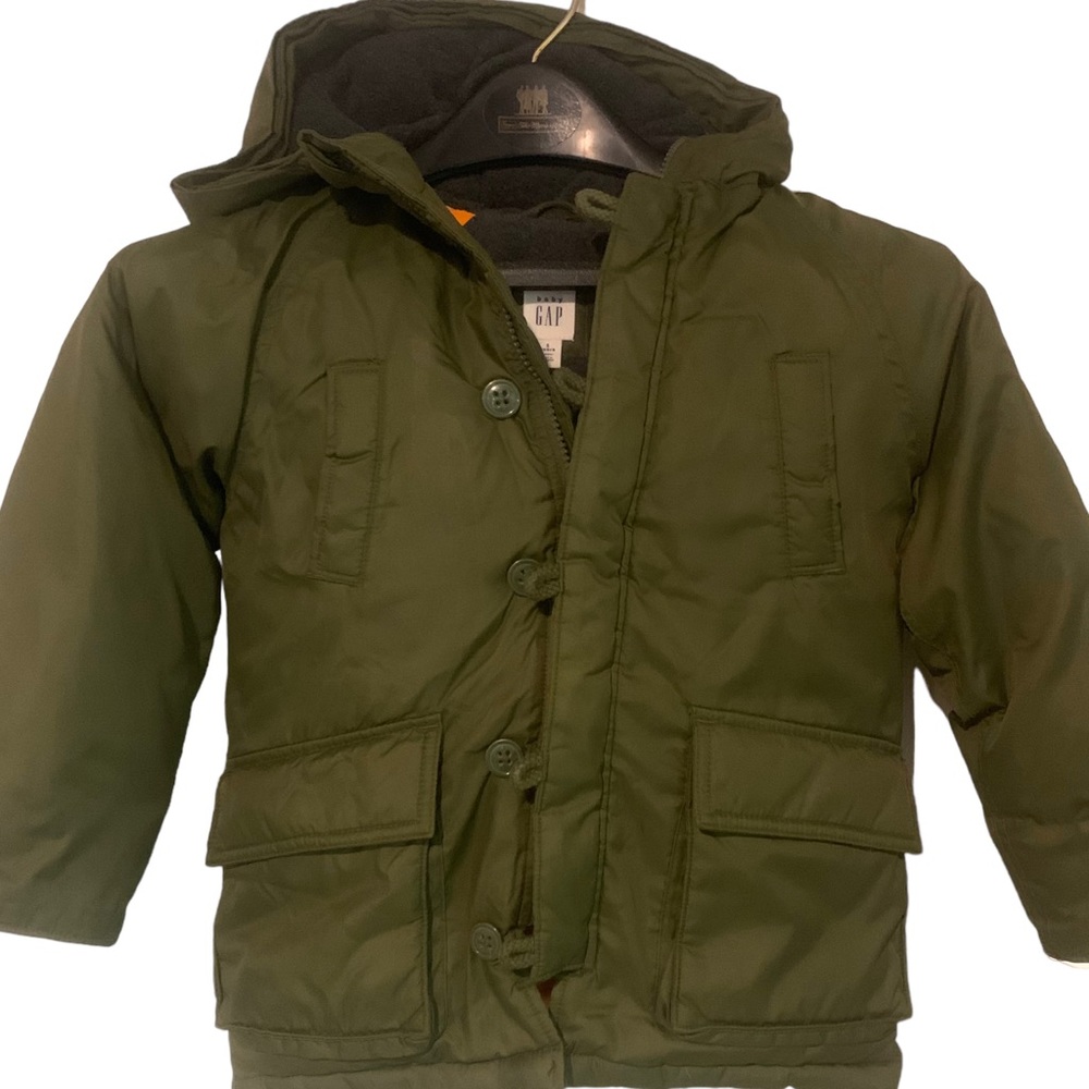 GAP Kids Olive Green Full Zip Coat Size 5T Boys